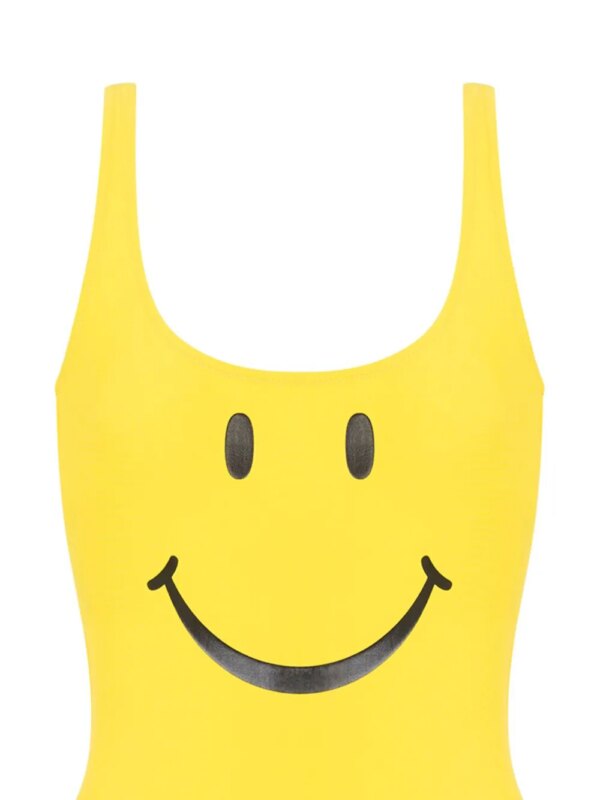 Moschino Badpak met smileyprint - Geel