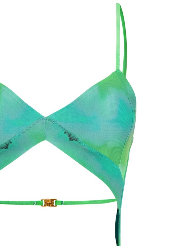 Amir Slama Badpak met tie-dye print - Groen