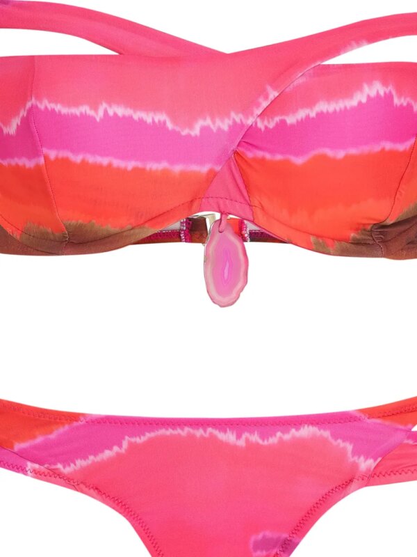 Amir Slama Bikini met tie-dye print - Roze