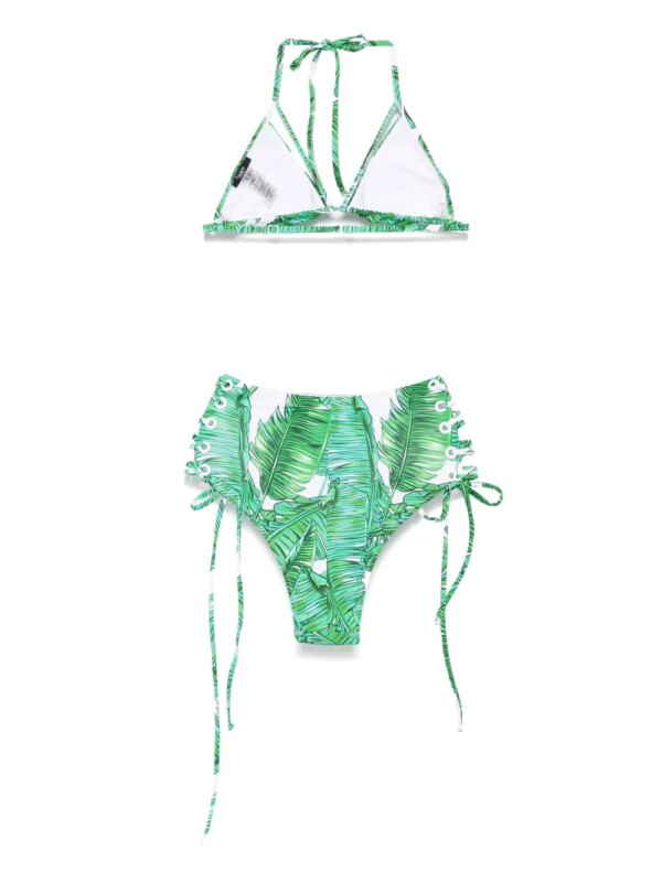 Noire Swimwear Bikini met bladerprint - Groen