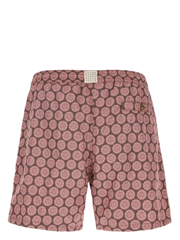 4FF Zwembroek met bloemenprint - Roze