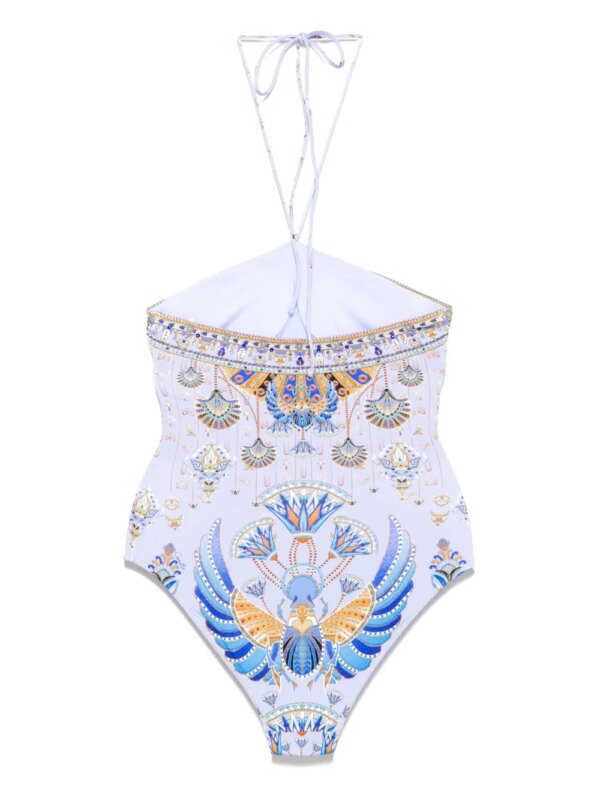 Camilla Bandeau badpak - Blauw