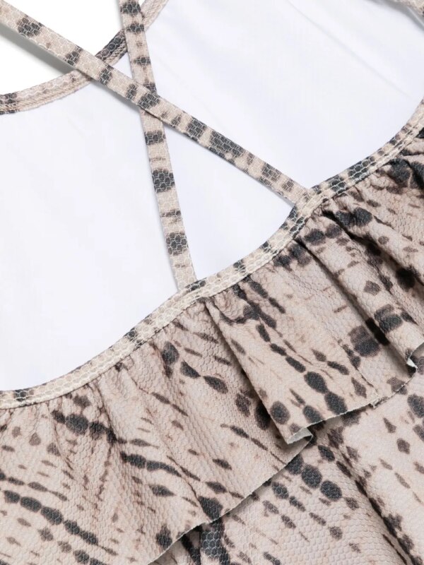 Andorine Badpak met tie-dye print - Beige