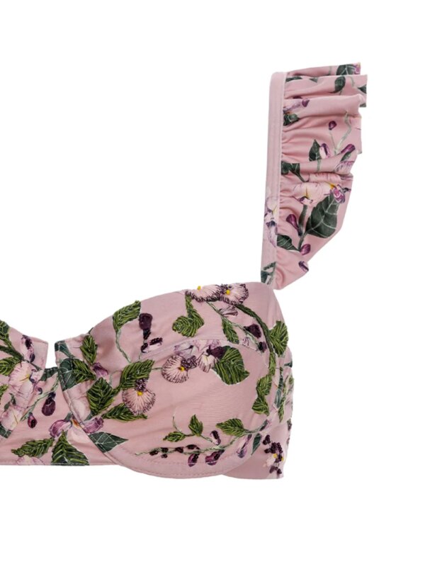 Agua By Agua Bendita Kiwi Wisteria bikinitop - Roze