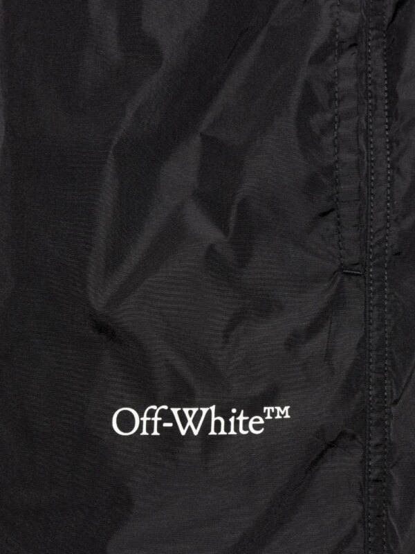 Off-White Zwembroek met logoprint - Zwart