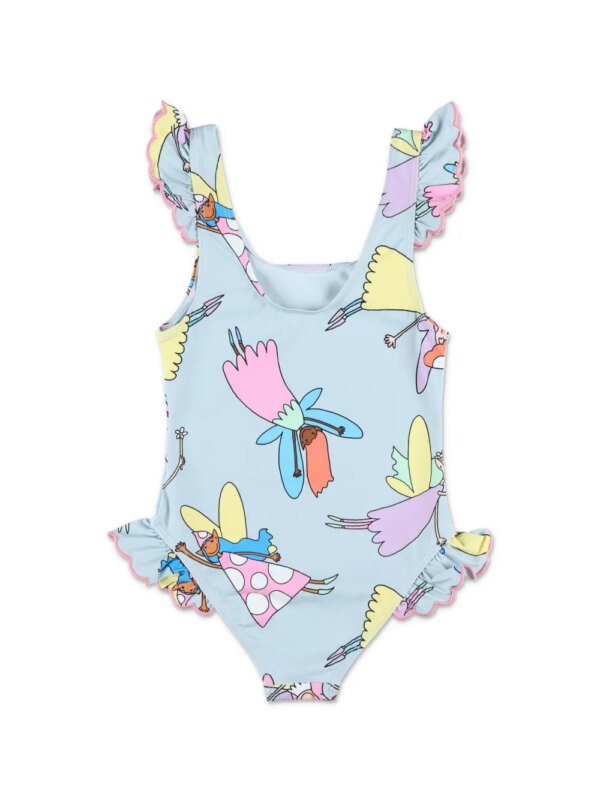 Stella McCartney Kids Badpak met feeënprint - Blauw