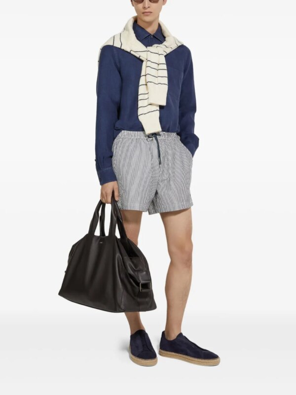 Zegna Gestreepte zwembroek - Wit