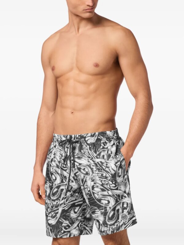 Philipp Plein Boxer zwembroek - Zwart