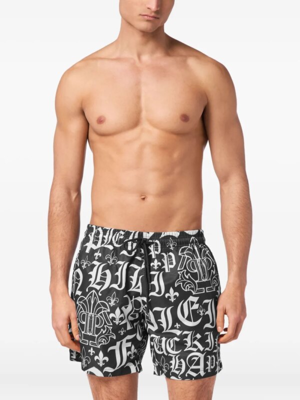 Philipp Plein Boxer zwembroek - Zwart
