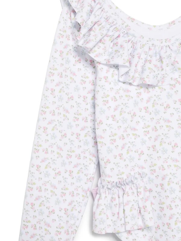 Patachou Badpak met bloemenprint - Wit