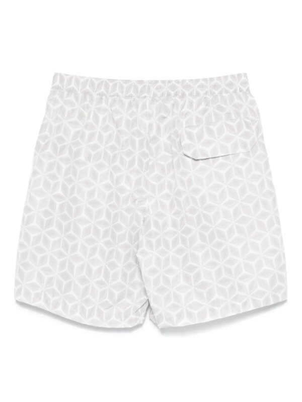 Eleventy Zwembroek met bloemenprint - Beige