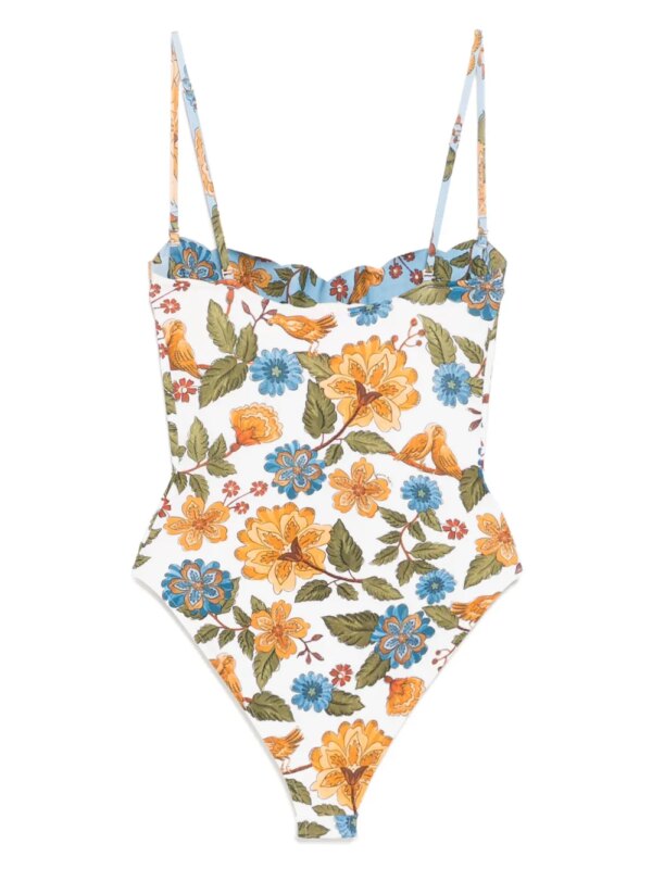 FARM Rio Garden badpak met sjaal - Wit