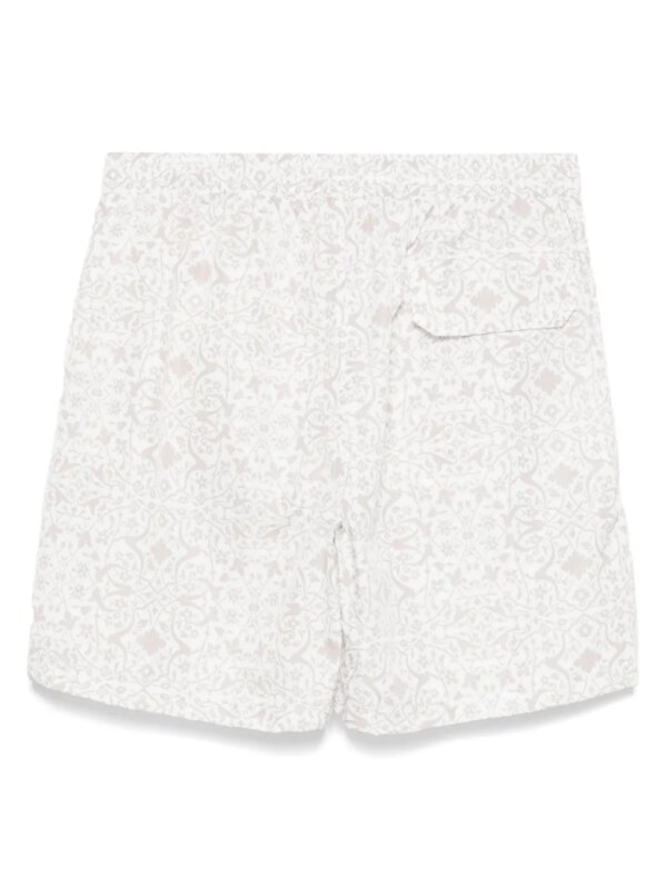 Eleventy Zwembroek met bloemenprint - Beige