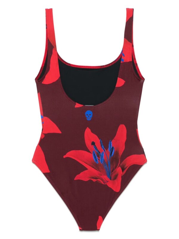 Alexander McQueen Fire Lily badpak - Rood