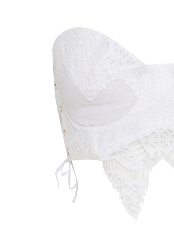 Amir Slama Top met kant - Wit