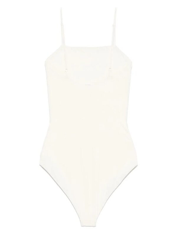 Jil Sander Badpak met geborduurd logo - Beige