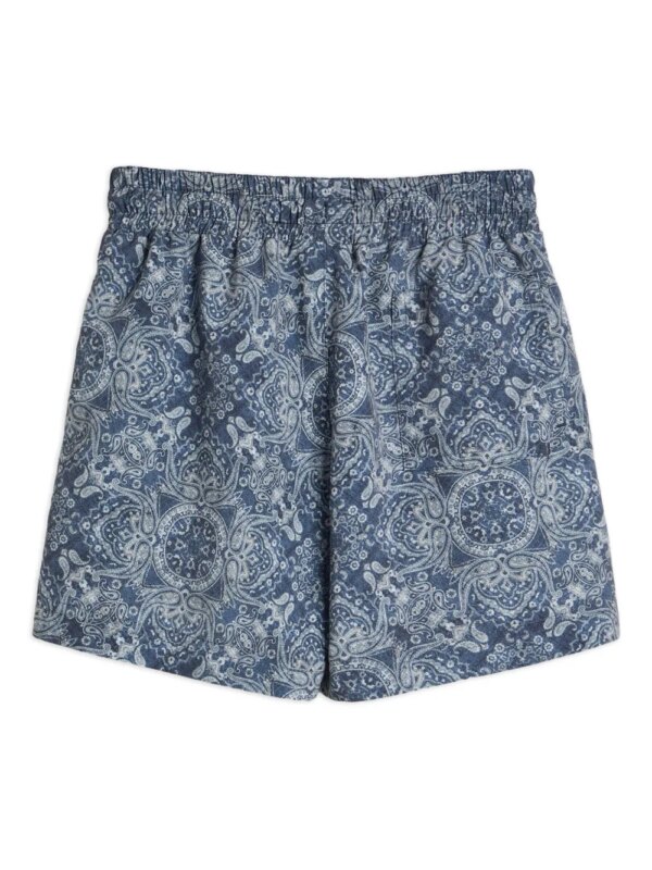 Brunello Cucinelli Kids Zwembroek met paisley-print - Blauw