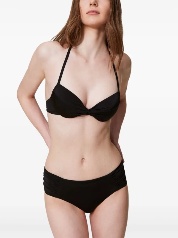TWINSET Bikinitop met ruches - Zwart