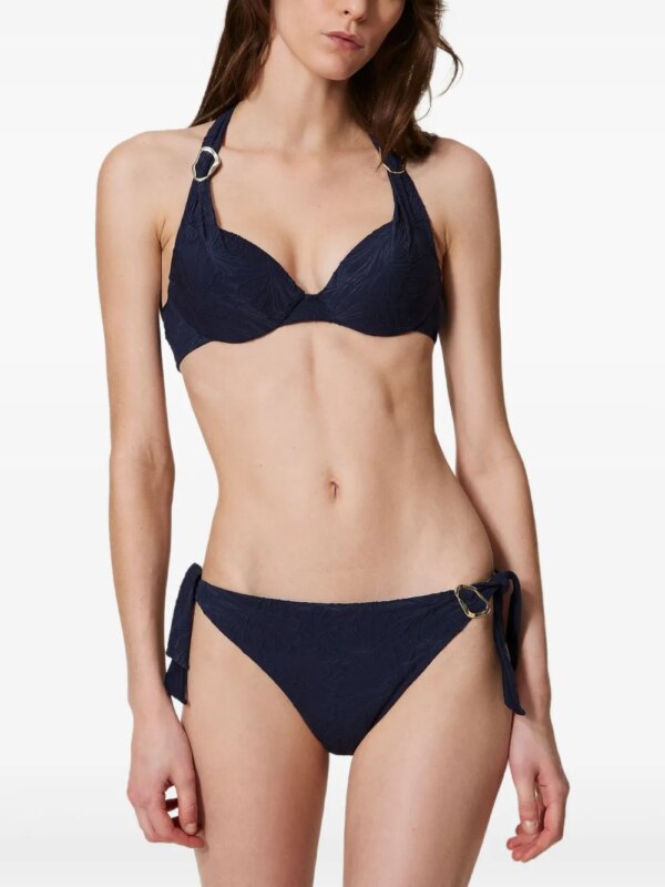 TWINSET Bikinitop met bloemen jacquard - Blauw
