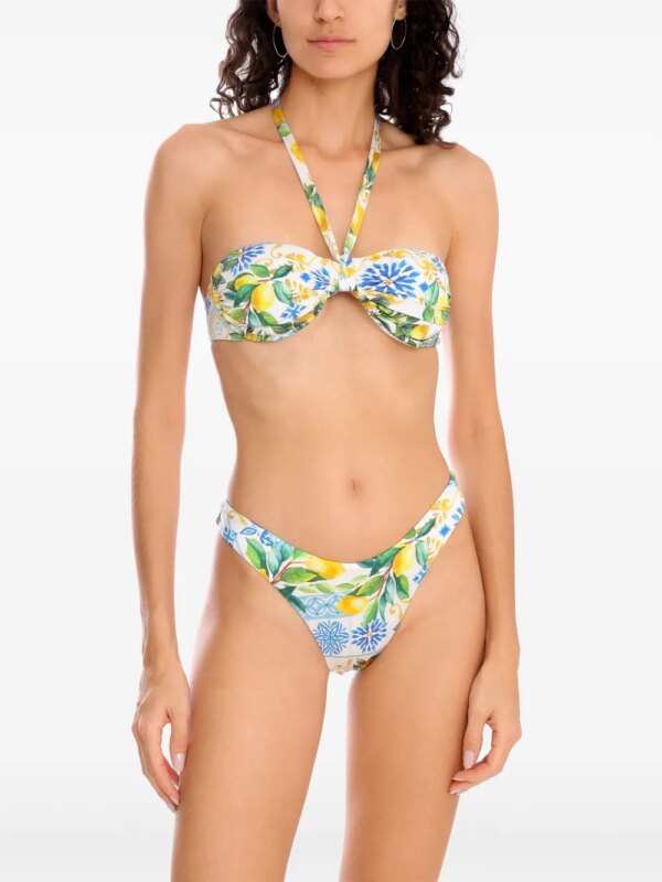 Brigitte Bikini met citroenprint - Groen