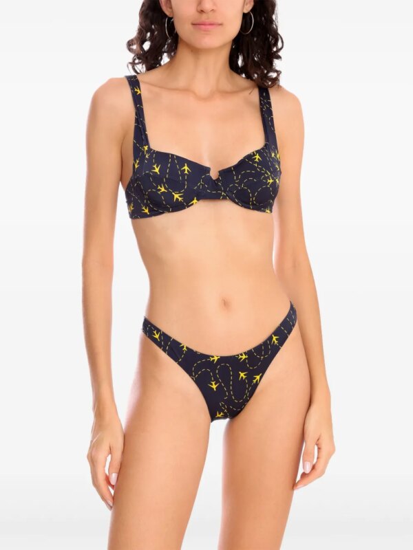 Brigitte Bikini met print - Blauw