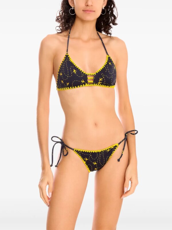 Brigitte Bikini met vliegtuigprint - Blauw