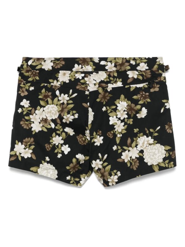 TOM FORD Hendrix zwembroek met bloemenprint - Zwart