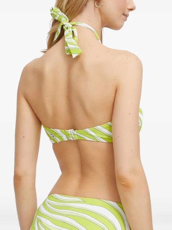 Michael Michael Kors Gestreepte bikini met ringdetail - Groen