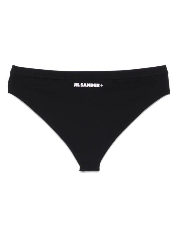 Jil Sander Bikinislip met logoprint - Zwart