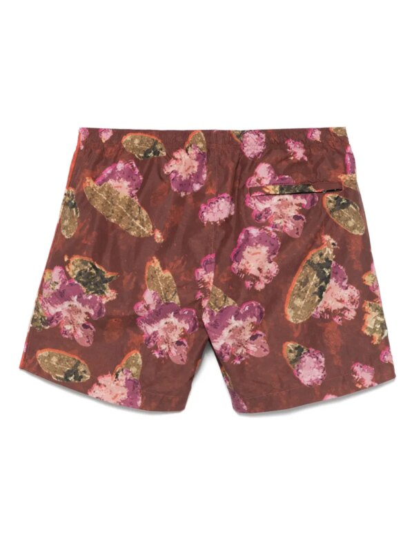 C.P. Company Zwembroek met bloemenprint - Bruin