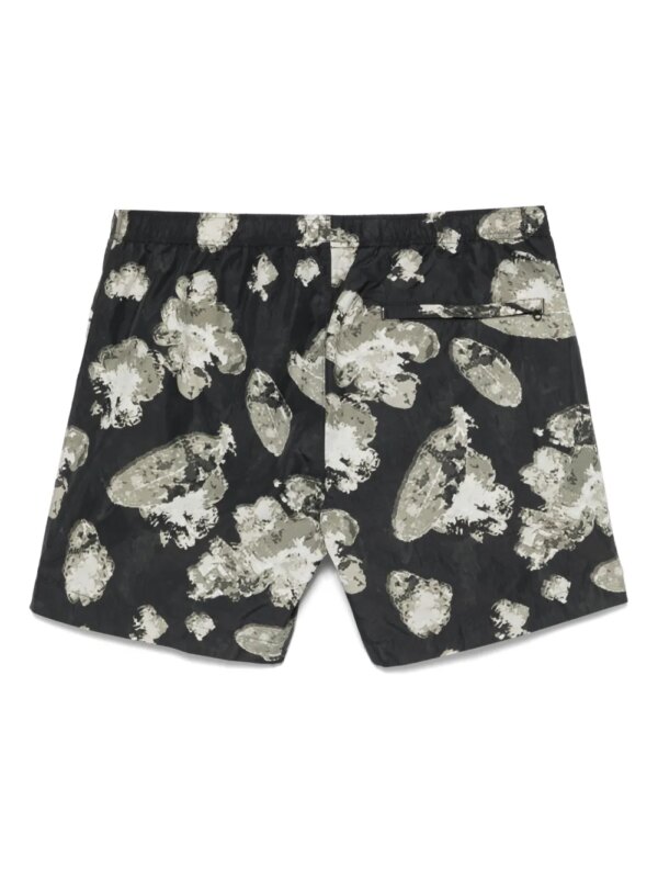 C.P. Company Zwembroek met bloemenprint - Zwart