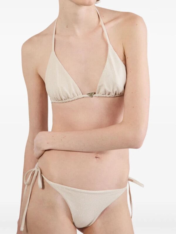 Prada Bikinislip verfraaid met kristallen - Beige