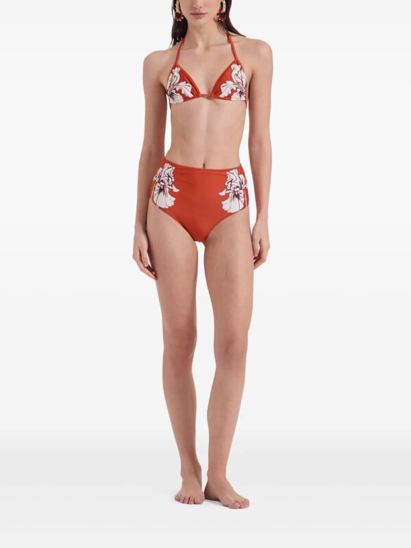 La DoubleJ Bikinibroek met bloemenprint - Oranje