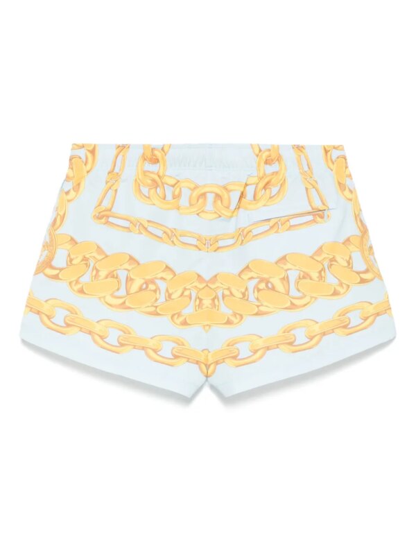 Versace Medusa zwembroek met kettingprint - Blauw