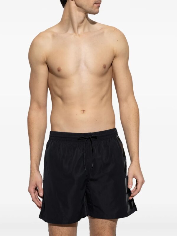 Diesel Zwembroek met logoprint - Zwart