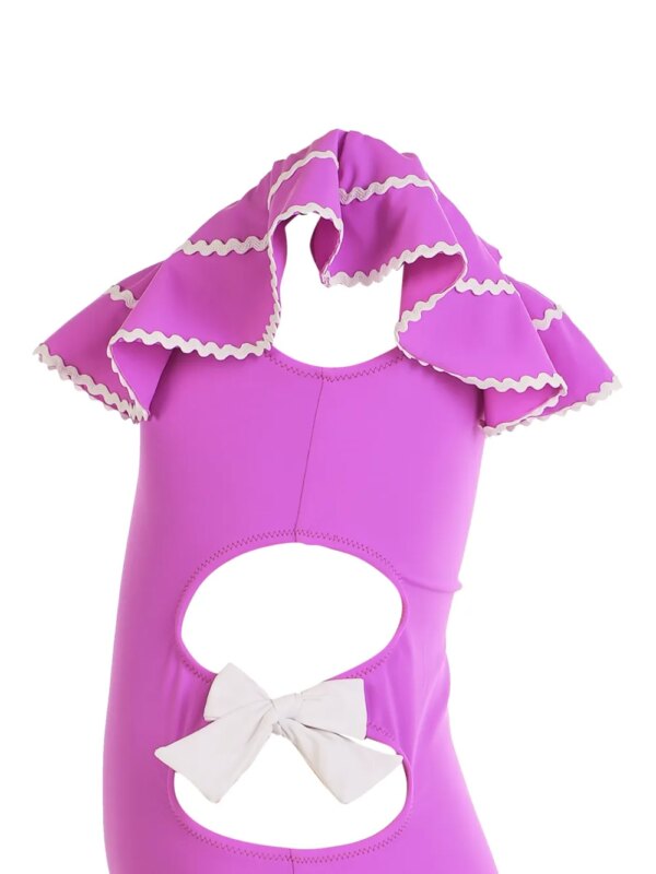 Nessi Byrd Kids Badpak met strikdetail - Paars