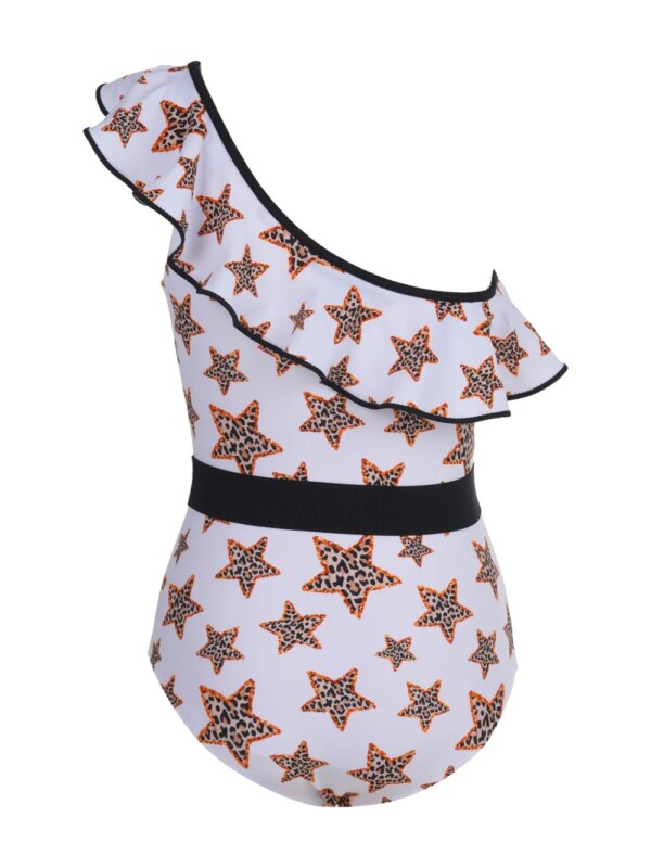 Nessi Byrd Kids Badpak met sterprint - Wit