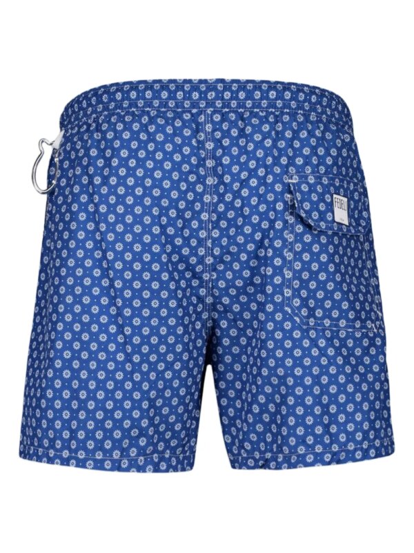 Fedeli Zwembroek met bloemenpatroon - Blauw
