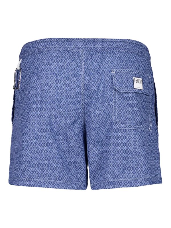 Fedeli Zwembroek met diamantweving - Blauw