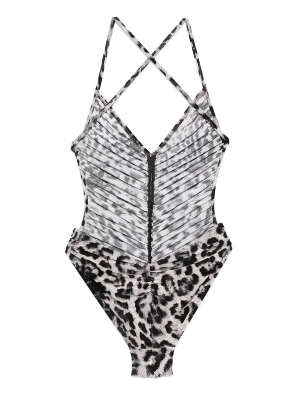 Norma Kamali Badpak met vlinder - Zwart