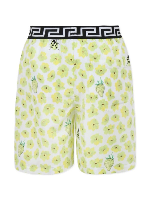 Versace Kids Zwembroek met bloemenprint - Geel