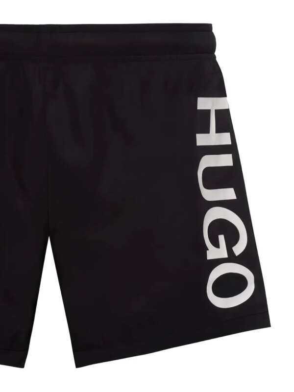 HUGO Zwembroek met logodetail - Zwart