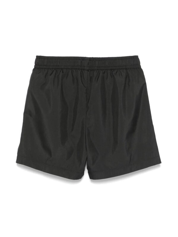 Moschino Kids Zwembroek met teddybeerprint - Zwart