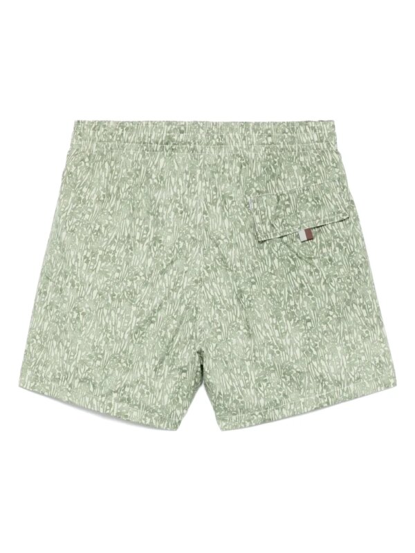 Canali Zwembroek met bloemenprint - Groen