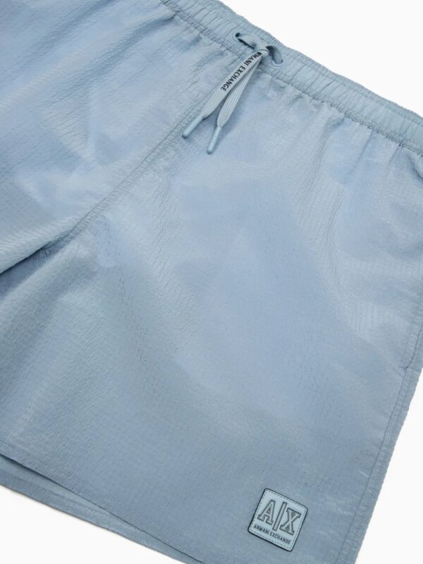 Armani Exchange Zwembroek met logopatch - Blauw