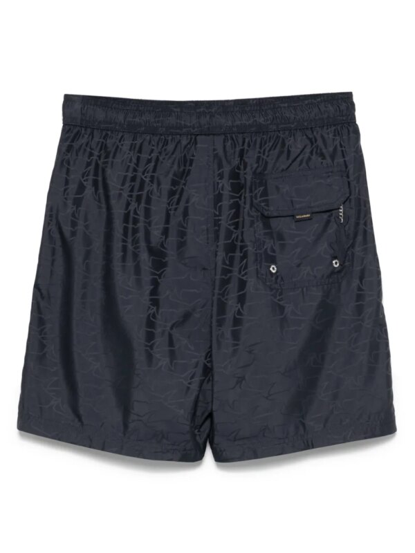 Paul & Shark Zwembroek met haaienprint - Blauw