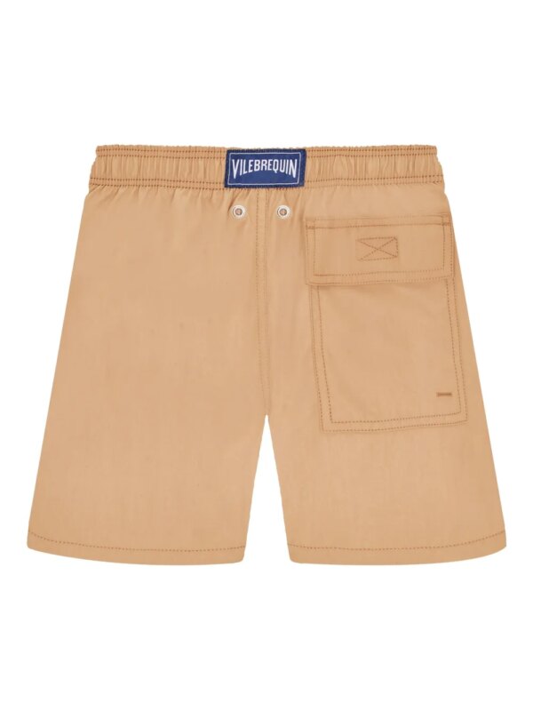 Vilebrequin Kids Zwembroek met logopatch - Bruin