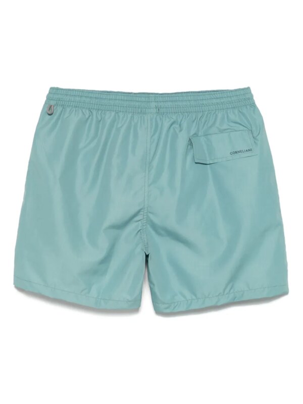 Corneliani Zwembroek met logoprint - Groen