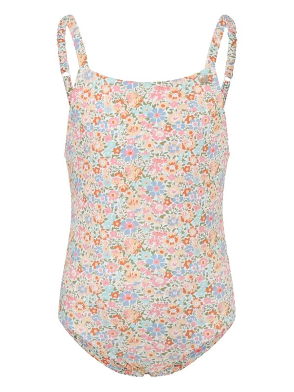 Bonpoint Badpak met bloemenprint - Oranje