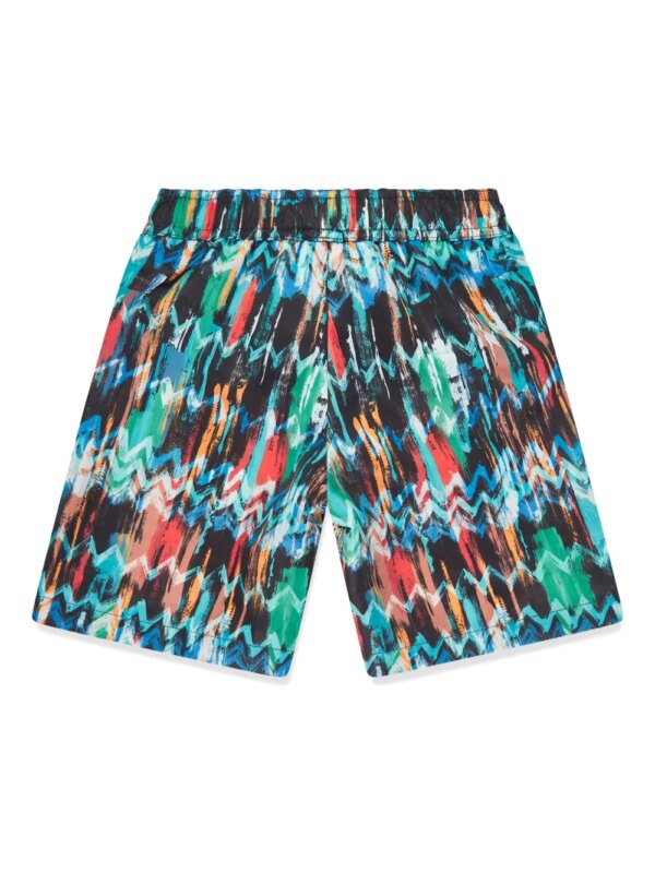 Missoni Kids Zwembroek met zigzag-print - Blauw
